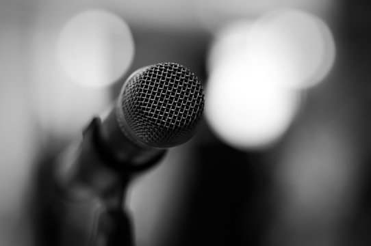 microphone - black and white