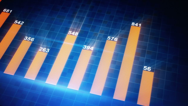 modern business graph chart seamless loop animation