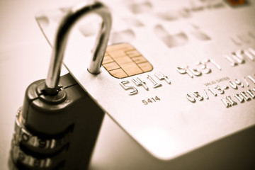 credit card with security lock