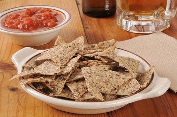 Rice and bean chips