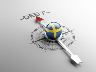 Sweden Debt Concept