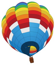 Naklejka premium Hot Air Balloon for Transportation Concept.