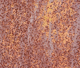 Rust. Metallic wall.