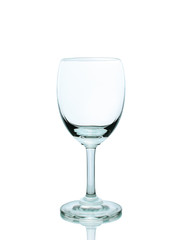 Empty wine glass. isolated on a white background