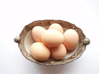 卵と益子焼