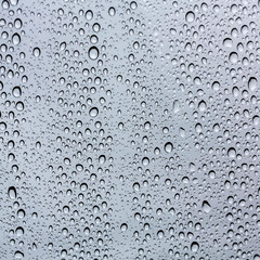 Drops of water on the glass