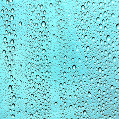 Drops of water on the glass