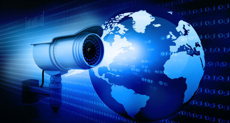 Surveillance camera with digital world