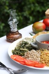 Pecel, indonesia traditional salad dish