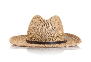Summer straw hat isolated