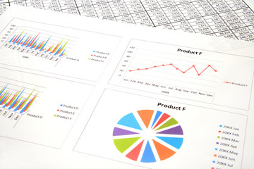 Fototapeta premium ビジネスチャート