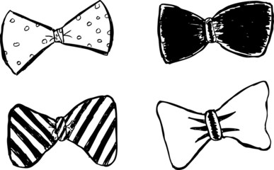 hand draw sketch, various tie