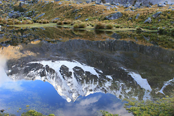 Mountain Relfection - Santa Cruz Trek - Huascaran National Park,