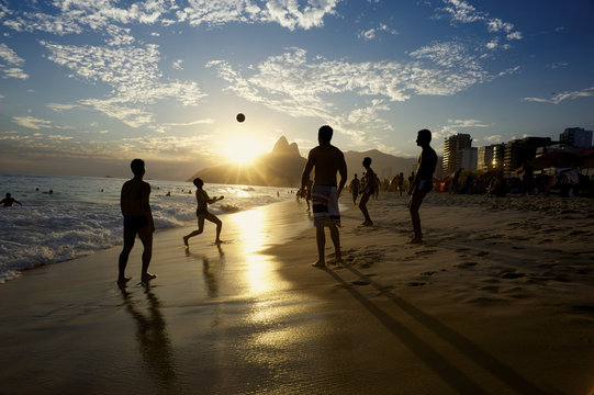 Rio Beach Football Brazilians Playing Altinho