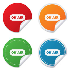 On air sign icon. Live stream symbol.