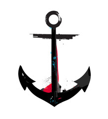 Grunge styled anchor