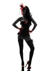 sexy woman stripper showgirl  silhouette
