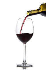 Pouring red wine