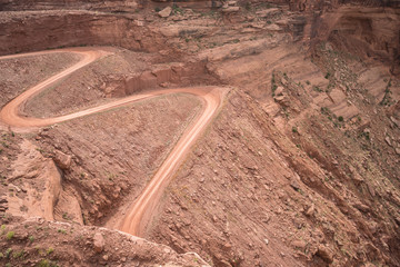 Mineral Bottom Switchbacks Dirt Road