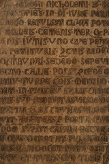 ancient stone with latin text