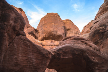 Fototapeta na wymiar Sand Dune Arch - Arches National Park Moab Utah