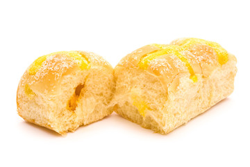 bread on a white background