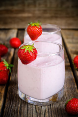 strawberry milkshake with strawberry