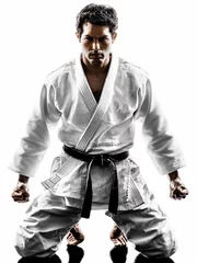 Fotobehang judoka vechter man silhouet © snaptitude