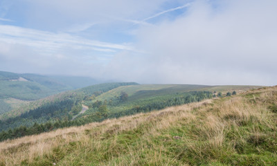 Panorama from Cwmcarn Forest, Wales