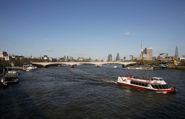 London skyline, seen from Hungerford Bridge