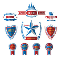 Naklejka premium Vintage premium quality labels set.