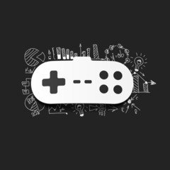 Drawing business formulas: joystick © palau83