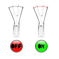Light bulb vector icon