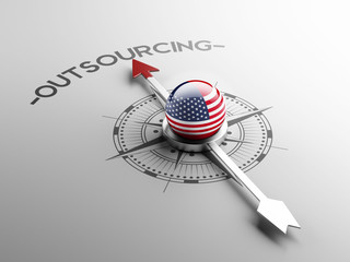 United States  Outsourcing Concept.