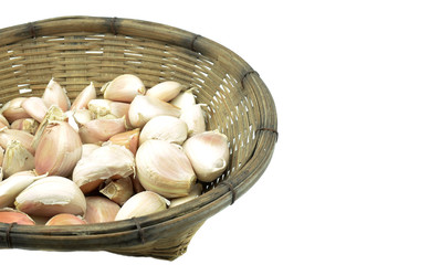 Garlic isolated on white