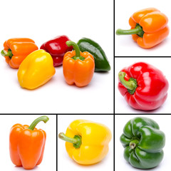 Collage of different peppers
