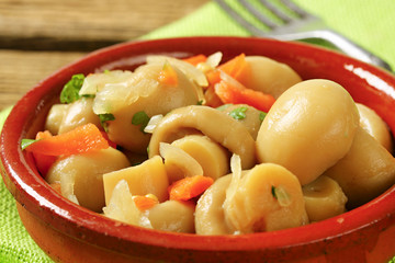 Pickled mushrooms