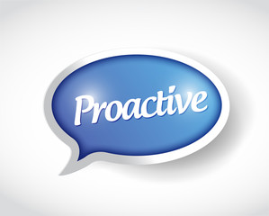 proactive message bubble illustration design