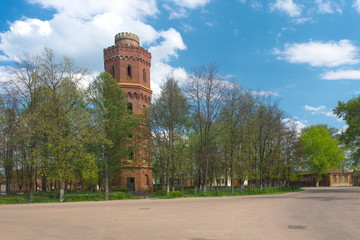 Fototapeta premium Zaraysk, Russia. Water tower from the early 20th century