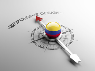 Fototapeta premium Colombia Responsive Design Concept