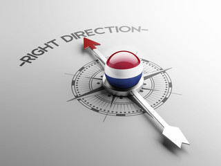 Netherlands Right Direction Concept