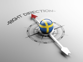 Sweden Right Direction Concept