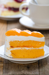 Orange cake in coffee time