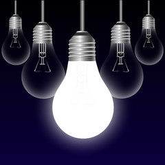 Light bulb idea concept