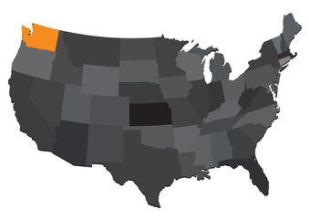 usa map washington