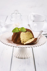 Vanille Pudding mit Kakao