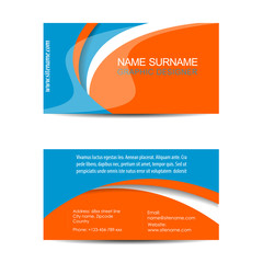 Business card template or visiting card