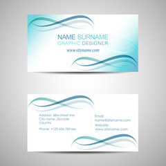 Business card template or visiting card