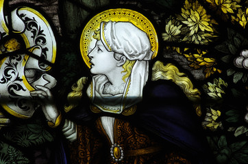 Mary Magdalene in stained glass