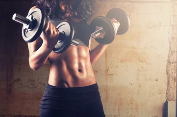 Foto op Canvas Strong body woman workout © beccarra